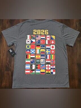 Striker World Soccer 2026 Graphic Performance Tee - Men's Size Large (NWT)